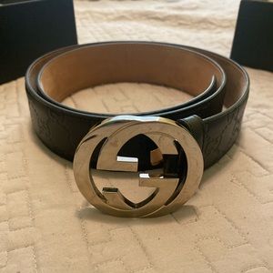 Black Gucci belt size 36/100cm